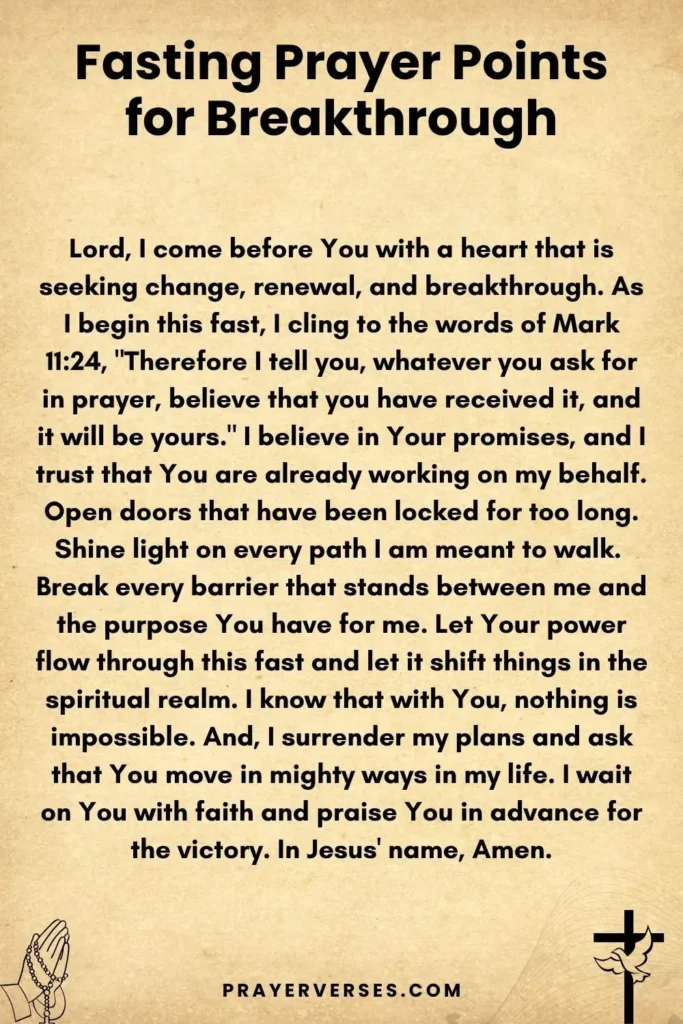 3 Days Fasting Prayer Points for Breakthrough and Divine Help