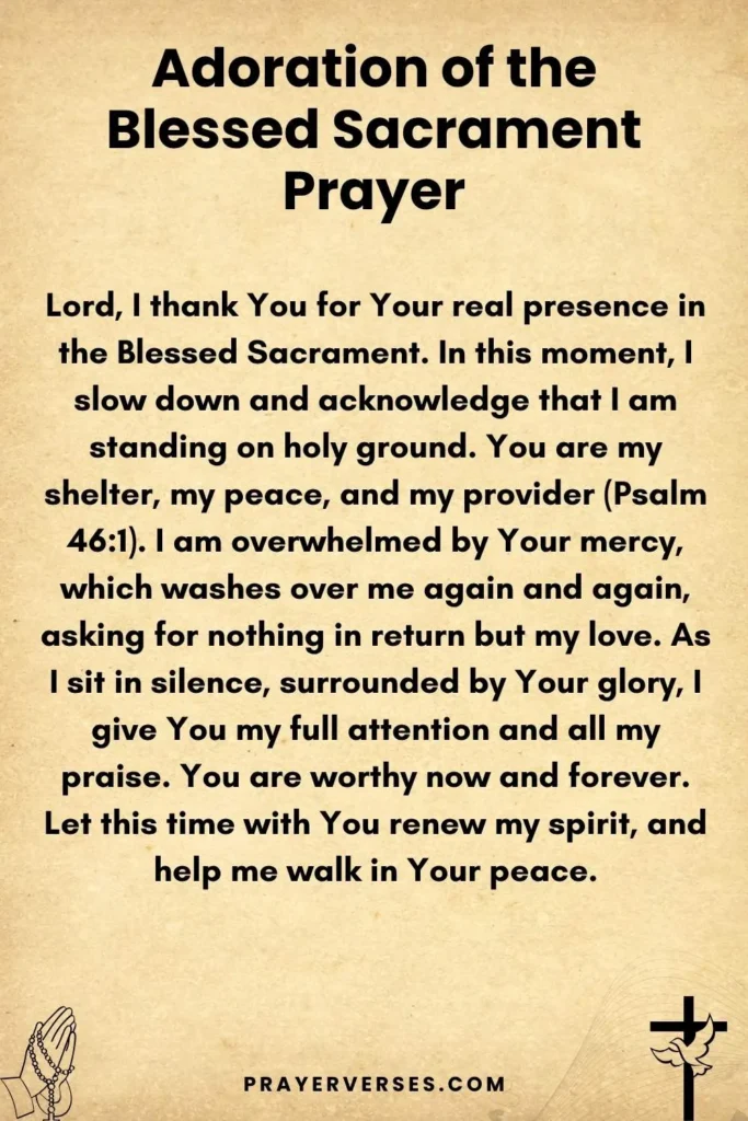 Adoration of the Blessed Sacrament Prayer Service and Biblical Roots