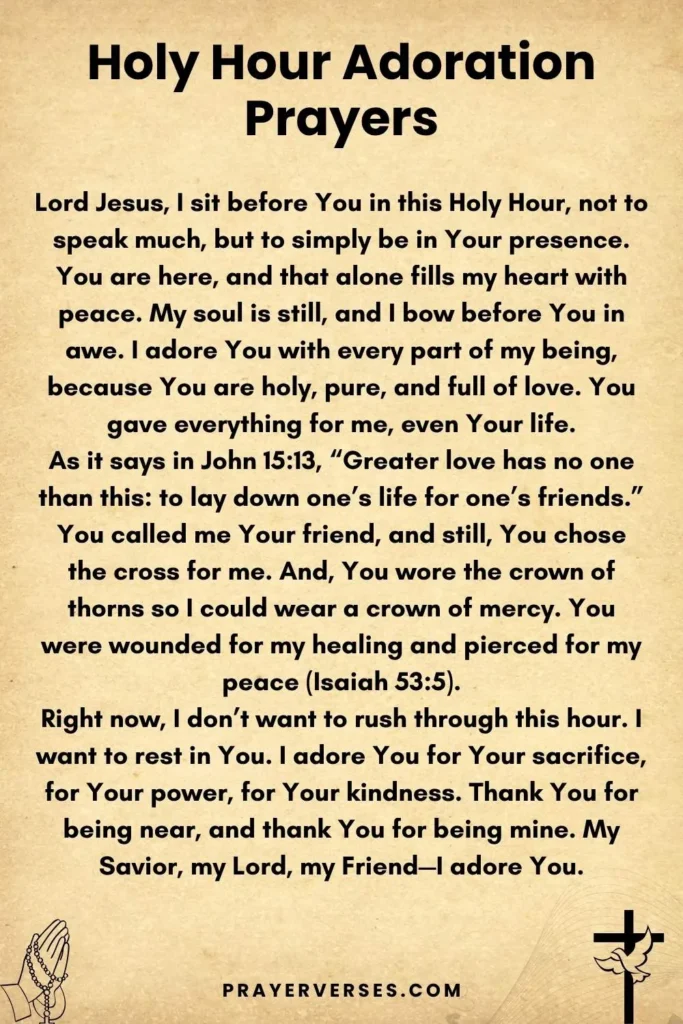 Holy Hour Adoration Prayers to Deepen Your Time with God