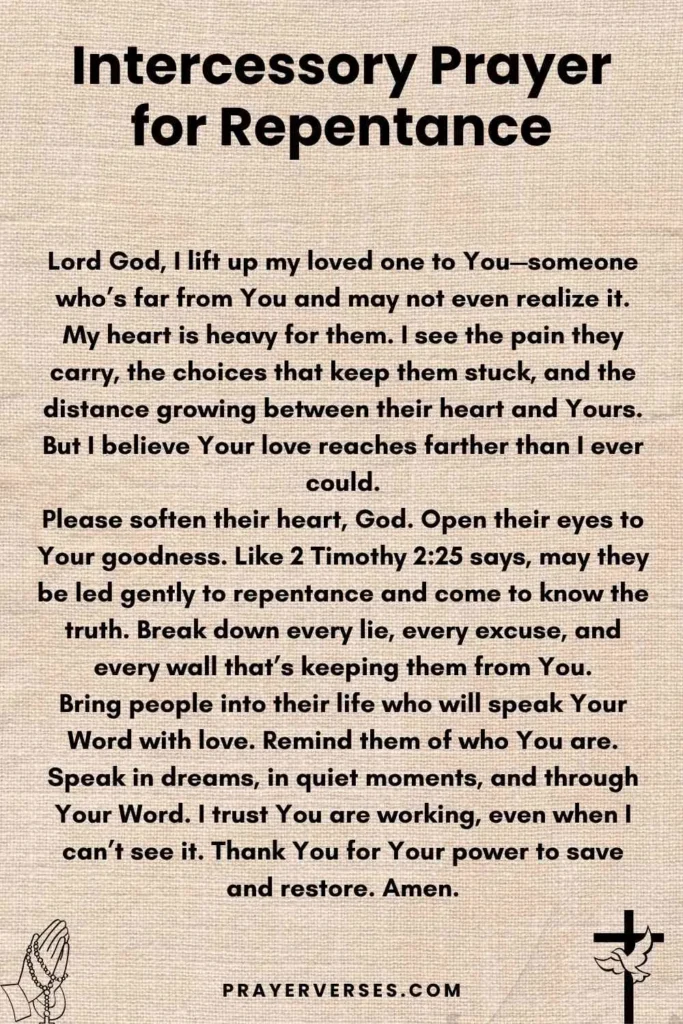 Intercessory Prayer for Repentance of Others