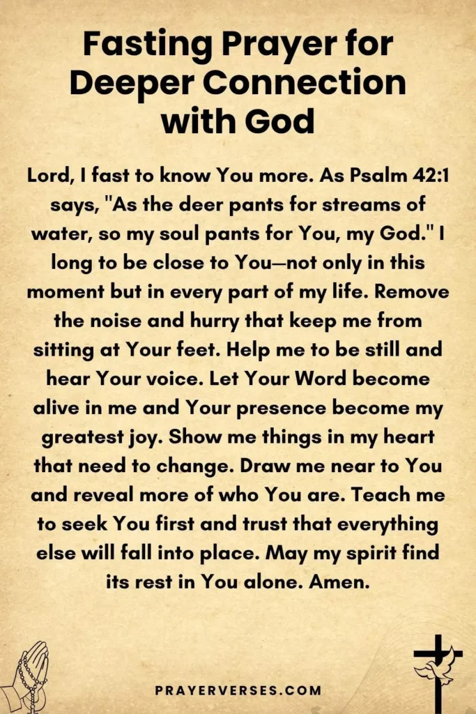 Powerful Prayers During Fasting and Prayer Time for Deeper Connection With God