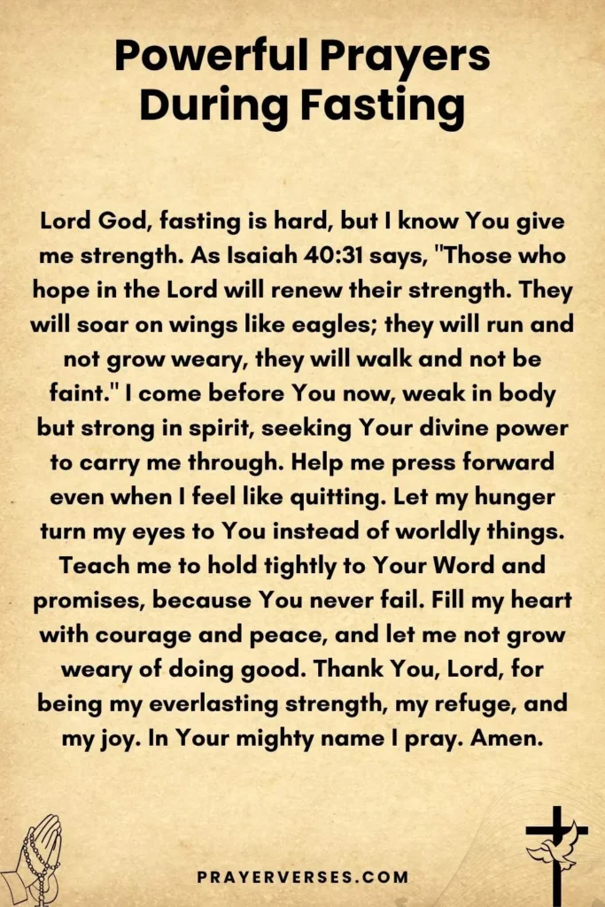 Powerful Prayers During Fasting for Strength