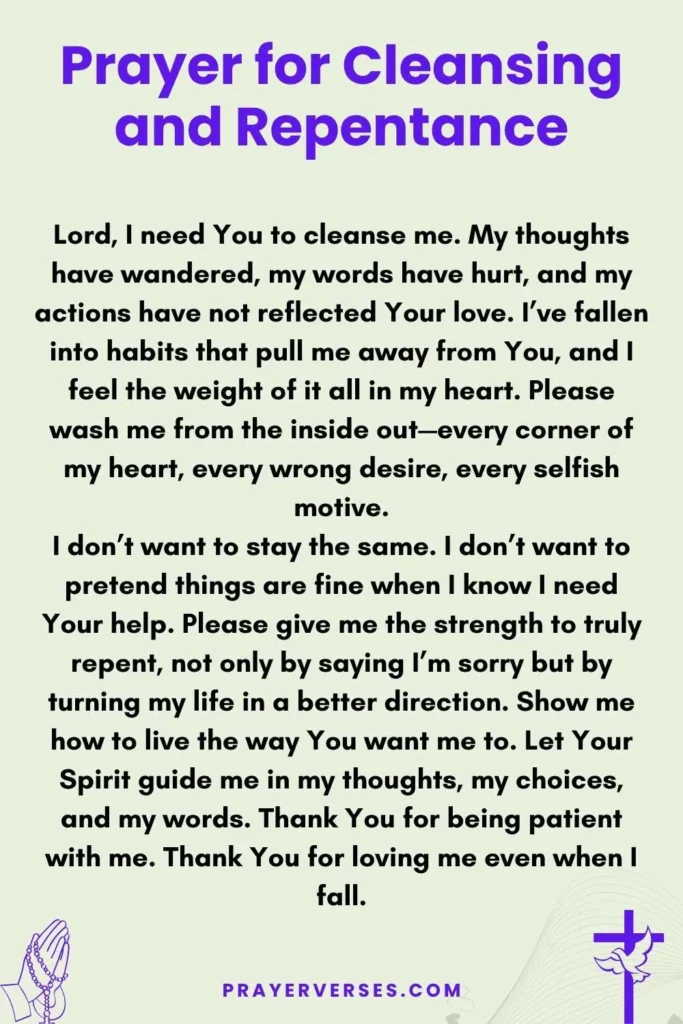 Prayer for Cleansing and Repentance