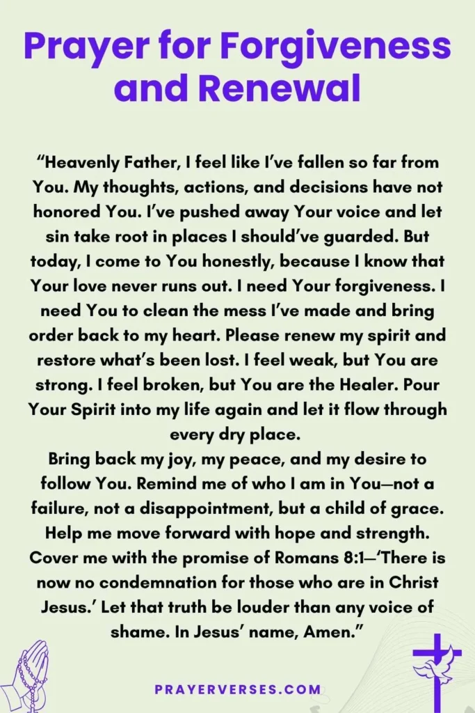 Prayer for Forgiveness and Renewal