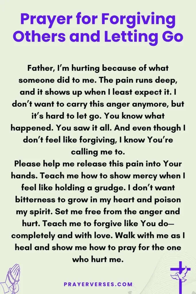Prayer for Forgiving Others and Letting Go