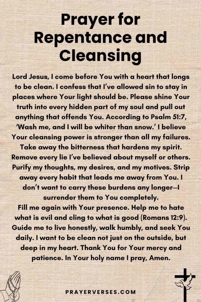 Prayer for Repentance and Cleansing