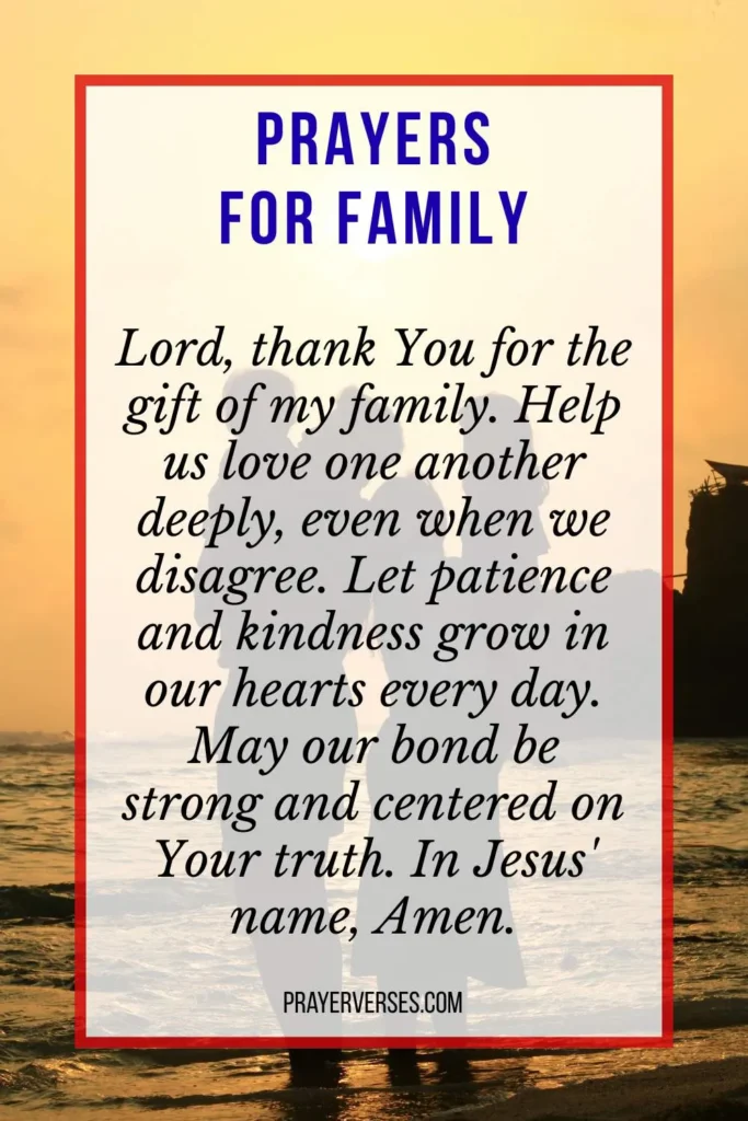 Prayers for Family Inspired by Verses