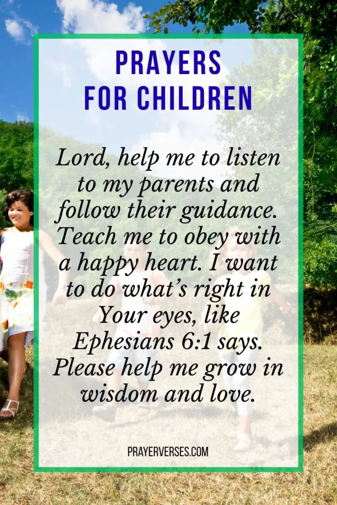 Prayers for Kids Inspired by Verses