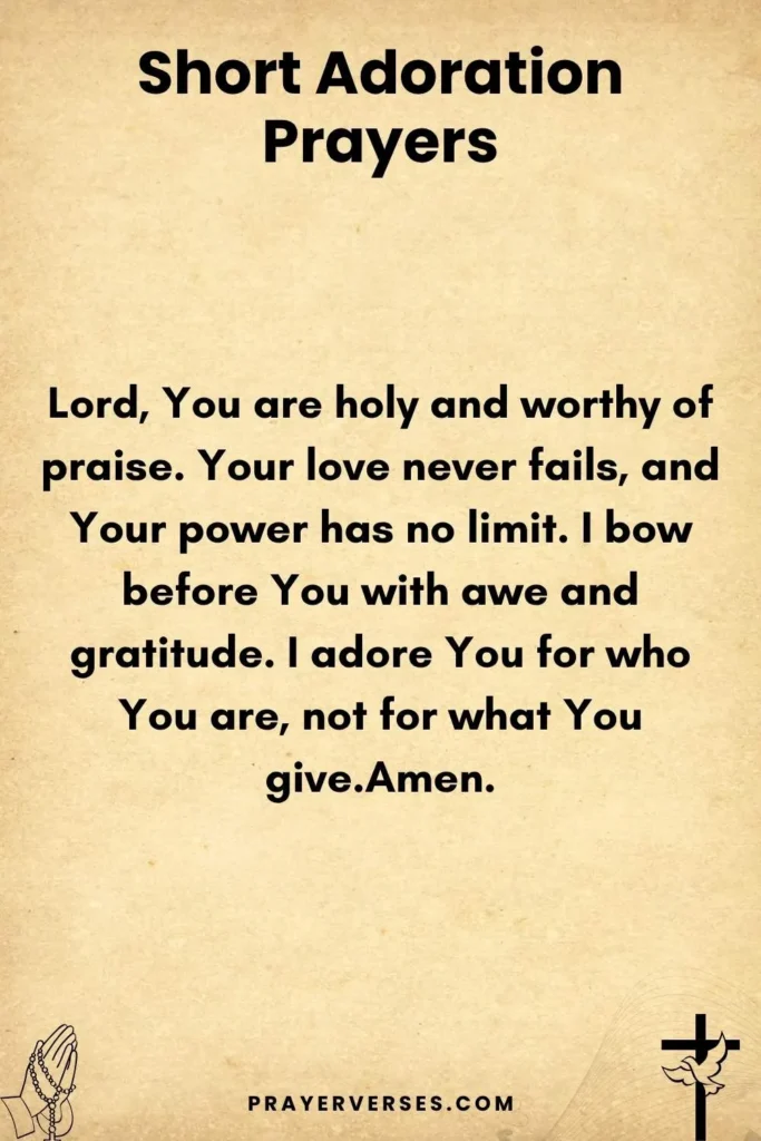 Short Adoration Prayers