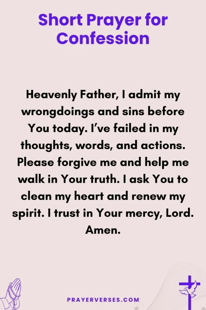 Short Prayer for Confession