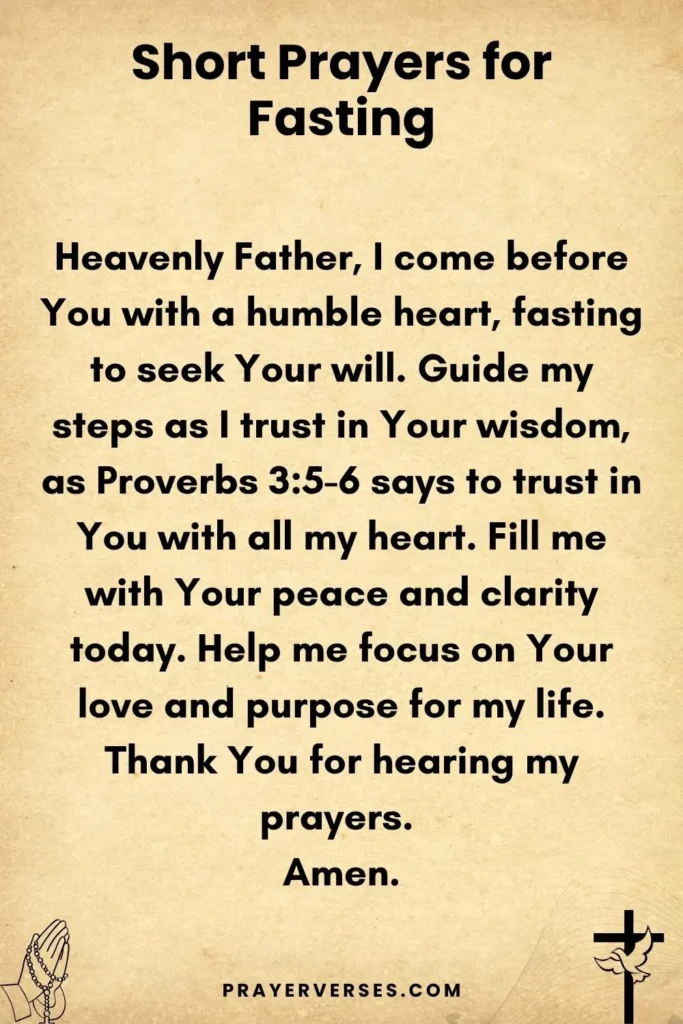 Short Prayers for Fasting