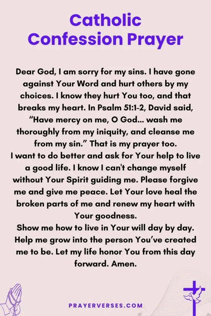 catholic confession prayer